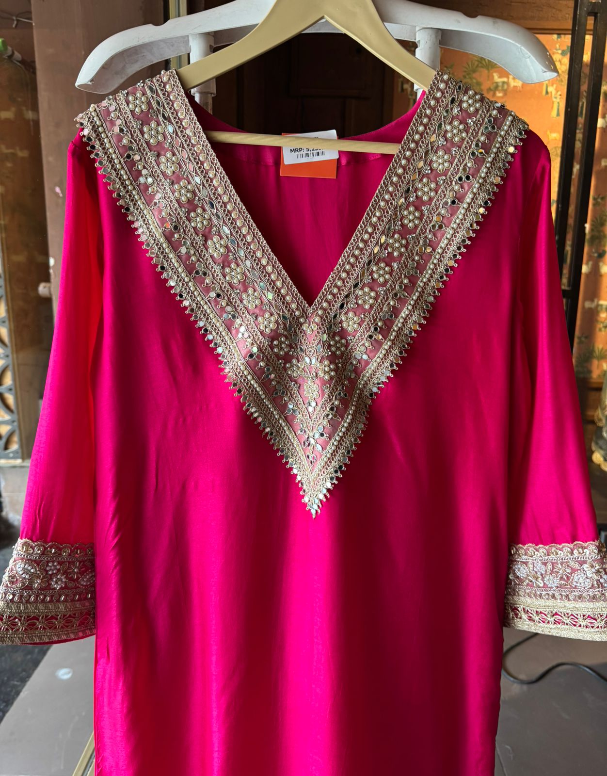 Rich fuchsia pink ethnic ensemble Outfit